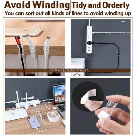 3M Cable Clips Management Holder Cord Wire Line Organizer Self-Adhesive - Aimall