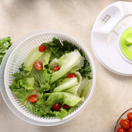 Salad Spinner Vegetable Lettuce Washer Dryer Serving Bowl Container Large - Aimall