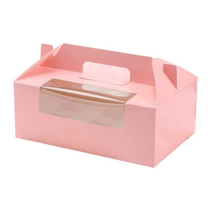 25pcs Portable Cupcake Packaging Box with Transparent Window for Easy Opening