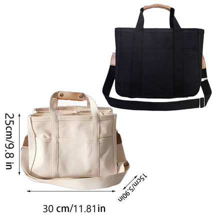 Stylish Multifunctional Mummy Bag Canvas Shoulder Crossbody Handheld Tote Bag