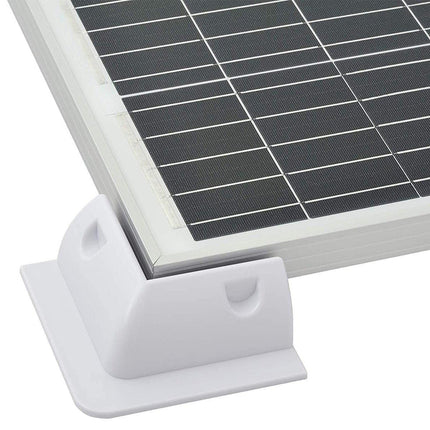 4x Solar Panel Mounting Bracket White Black Corner Set Kit Entry Caravan Boat