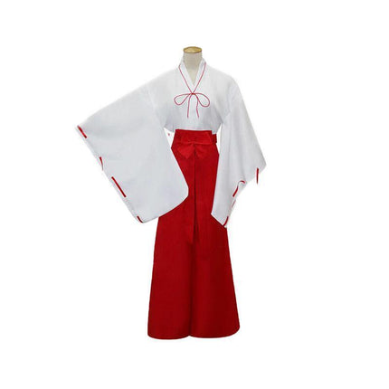 Anime Inuyasha Kikyou Witch Kimono Dress Cosplay Halloween Costume Complete Set AU - Aimall