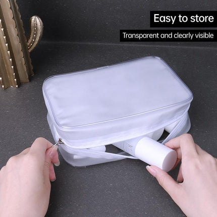 Transparent PVC Cosmetic Bag Waterproof Lightweight Travel Organizer  4Sizes