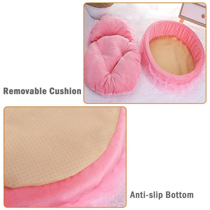 Princess Pet Kennel Soft Comfortable Cat and Dog Bed House for Small Pets
