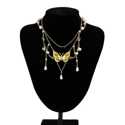 Butterfly Choker Necklace Women Summer Dopamine Fashion Jewelry Gift Set