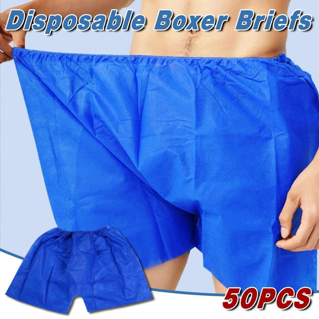 50pcs Disposable Underwear Boxer Shorts Nonwoven for Men Beauty Salon Use