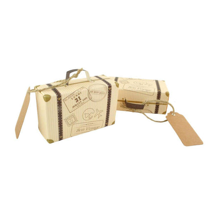 50Pcs Mini Suitcase Candy Box Wedding Favors Gift Packaging Boxes Party Supplies