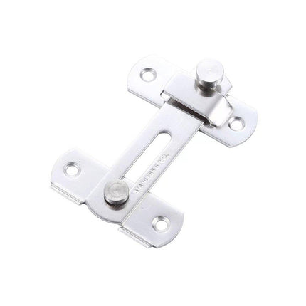 2 Sets 90 Degree Sliding Door Buckle Hitch Safety Latch Chain Lock Catch Kit