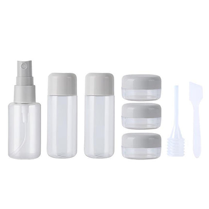 8 Pcs Travel Size Bottle Container Liquid Toiletry Leak-Proof Clear Bottles Set - Aimall