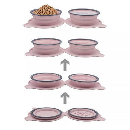 Portable Outdoor Folding Pet Bowl for Drinking Eating Collapsible Bowl