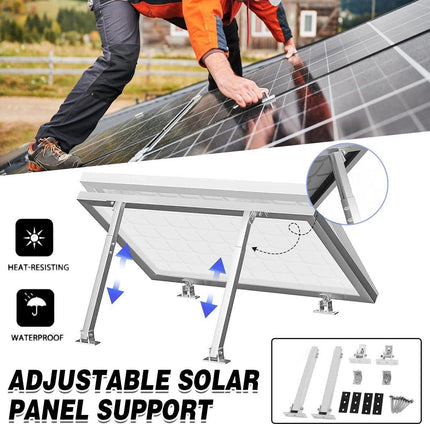 Adjustable Solar Panel Mounting Brackets 15-30 Degrees Aluminum Roof PV Support