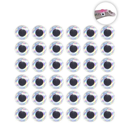 100PCS Fish Eyes 3D Holographic Lure Eyes Fly Tying Jigs Crafts Dolls - Aimall