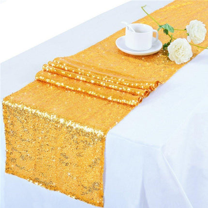 Sequin Table Runner Square Decorative Hotel Tablecloth for Wedding Party Decor