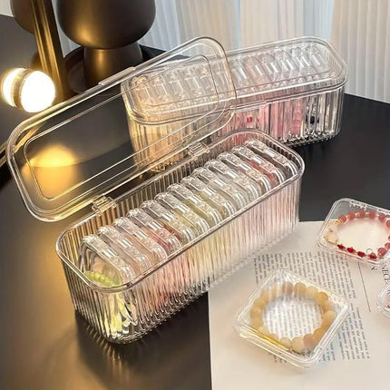 15pcs Transparent Storage Box Jewelry Organizer Bracelet Necklace Anti-Oxidation