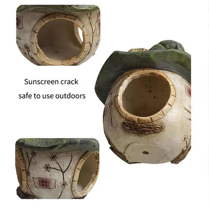 Cartoon Hanging Birdhouse Cozy Nest Resin Garden Outdoor Tree Patio Decor