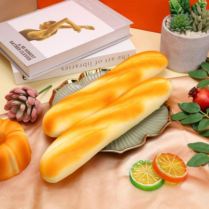 2pcs Long Bread Food Display Model Realistic Fake Bread for Bakery Decoration