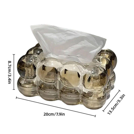 High-end Transparent Tissue Box Living Room Coffee Table Decorative Tissue Box