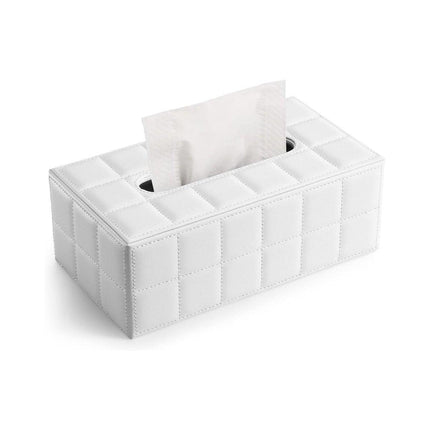 Leather Tissue Box Holder Rectangular Tissue Dispenser for Living Room Home