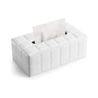 Leather Tissue Box Holder Rectangular Tissue Dispenser for Living Room Home