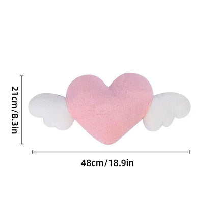 Car Headrest Neck Pillow Love Wings Support Cushion for Comfortable Driving