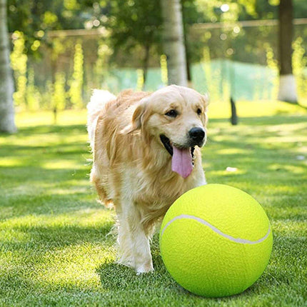 Inflatable Tennis Ball Pet Toy for Dogs Training Interactive Play Fetch Fun