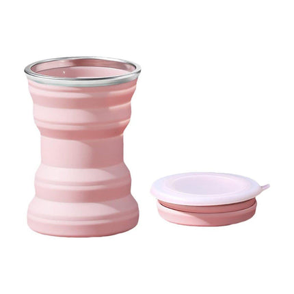 Silicone Folding Travel Mug Portable Retractable Collapsible Mug Outdoor Camping