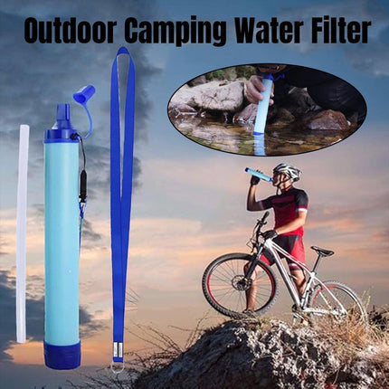 Portable Outdoor Camping Water Filter Straw Emergency Survival Purifier Tool