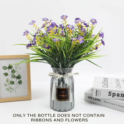 2 Pcs Glass Vase Hydroponic Flower Arrangement Vase for Living Room Decoration