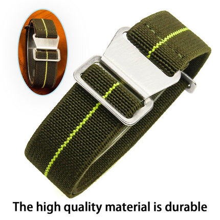 Elasticated Nylon Watch Strap Adjustable Band Durable Replacement Strap Watches