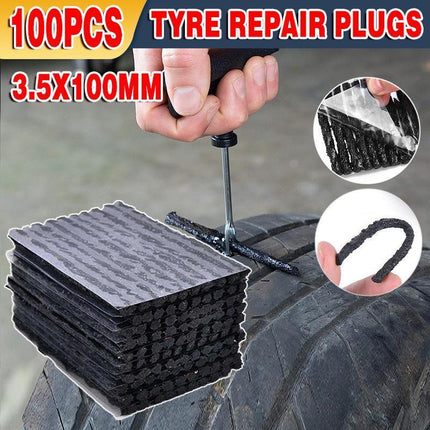 100x Tyre Repair Plugs Car Tire Puncture Recovery Tyre Tubeless Seal Plugs Strip - Aimall