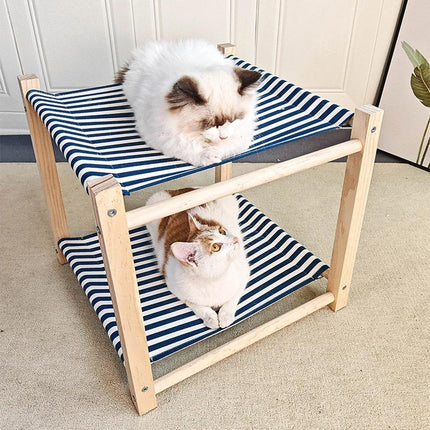 Wooden Pet Bed Breathable Bunk Bed for Cats Durable Cat Bed for Indoor Sleeping