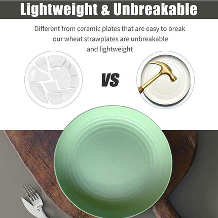 12pcs 15cm Round Ceramic Plate for Fruit Dumplings Household Vegetable Dish