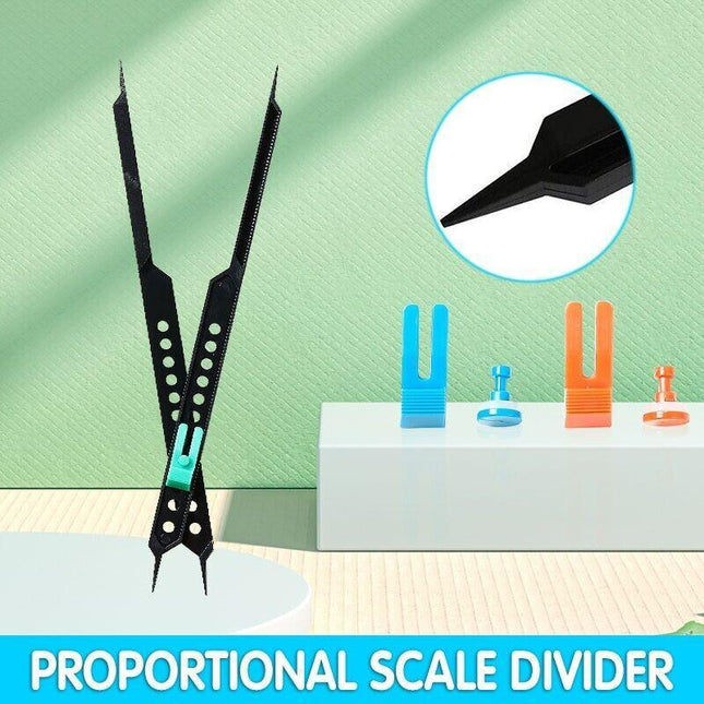 10 Inches Proportional Scale Divider Drawing Plastic Tool For Artists Adjustable - Aimall