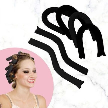 6Colours Heatless Curling Rod Foam Set Lazy Overnight Hair Rollers Big Waves Tool