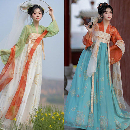 Chest Length Skirt Hanfu Female Summer Thin Daily Wear Traditional Chinese Dress