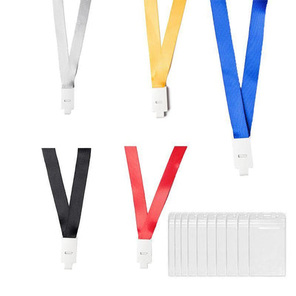 20PCS Badge PVC Swipe Work Opal Card Holder Security ID Tag Hang Lanyard Strap - Aimall
