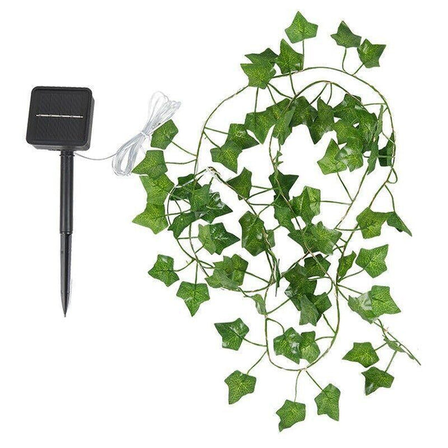 10M 100 Led Solar Powered Ivy Vine Fairy String Lights Garden Outdoor Wall Light - Aimall