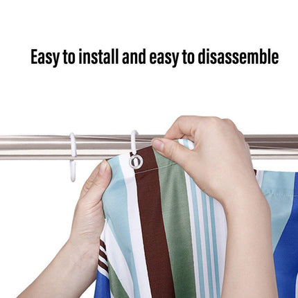 24PCS Curtain C Ring Shower Bed Curtain Hanging Grommet Hook Accessories Durable