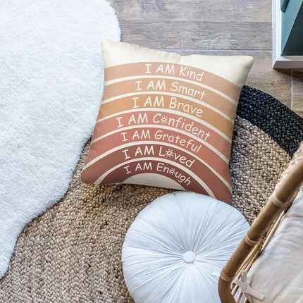 6pcs Rainbow Boho Inspirational Cushion Cover Set Home Decor Throw Pillow Case