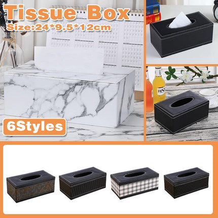 High-End PU Leather Tissue Box Holder for Hotel Home Office Decor Elegant Design