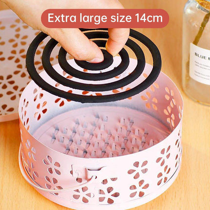 Iron Mosquito Incense Box Fireproof Tray Stand Indoor Household Incense Holder