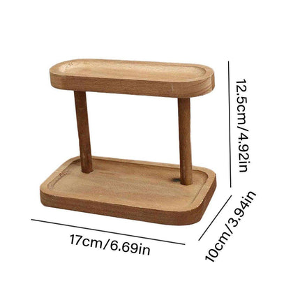 Wooden Storage Rack Desktop Organizer for Jewelry Cosmetics Flower Dessert