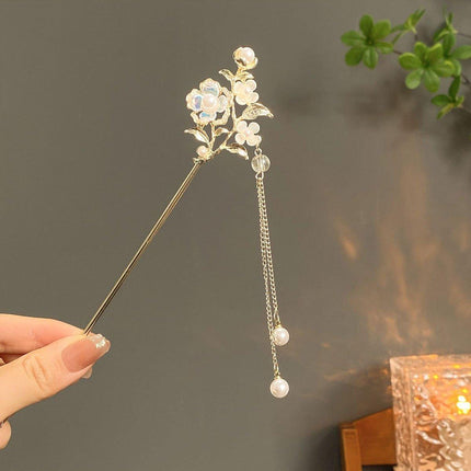 Rose Sprigs Hairpin Hanfu Headdress Vintage Chinese Hair Accessories