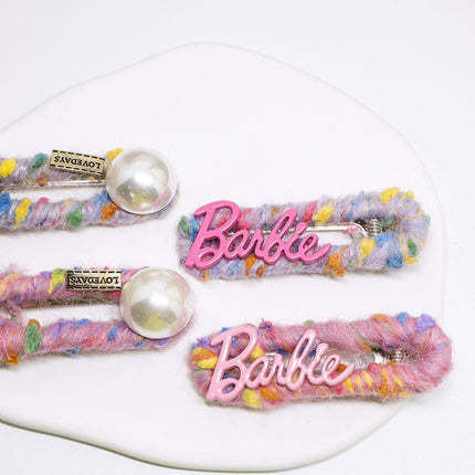 Colourful Knitted Hair Clip Fashion Hair Accessory for Women Cute Bangs Clip