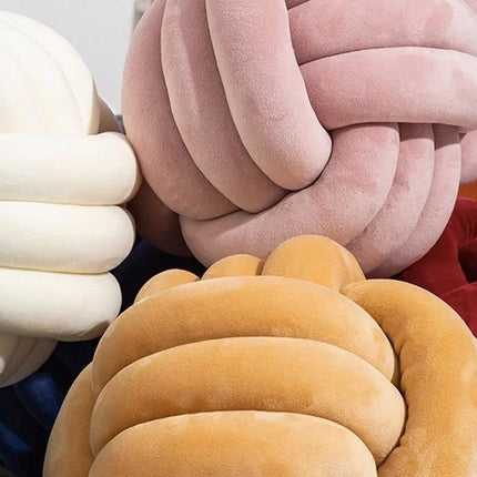 Three-Strand Braided Round Pillow Sofa Cushion Decorative Pillow for Living Room