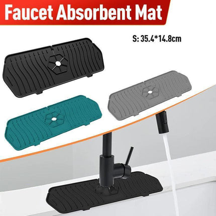 S Size Silicone Faucet Mat Kitchen Protector Faucet Absorbent Mat Sink Splash Guard - Aimall