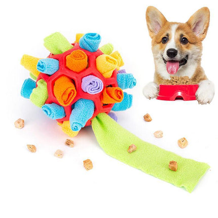 Snuffle Ball Interactive Dog Toy Portable Foraging Skills Slow Feeder Training - Aimall