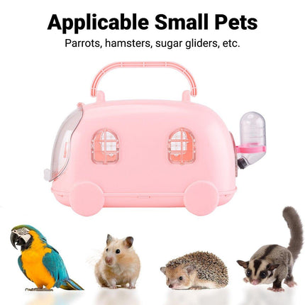 Plastic Hamster Takeout Box with Cage Portable Pet Carrier for Small Animals