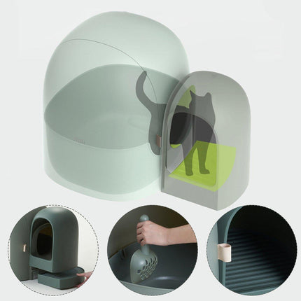 Fully Enclosed Cat Litter Box Large Small Deodorant Anti-Splash Sand Tray Toilet