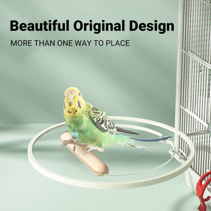 Durable Acrylic Parrot Stand Perch Stick Pole for Bird Cage Play Gym Training